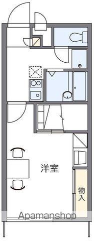 レオパレスグランドカメリアⅡ(1K/1階)の間取り写真