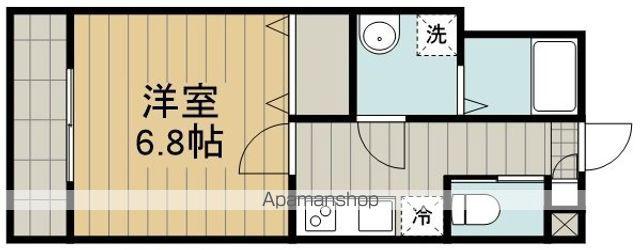 リトルネスト福生(1K/1階)の間取り写真