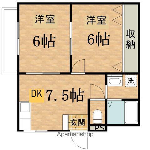 吉原ハイツ(2DK/3階)の間取り写真