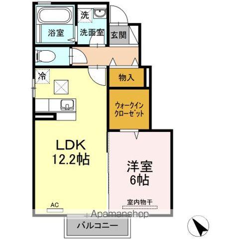 センチュリーTSC(1LDK/1階)の間取り写真