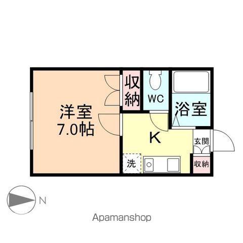 スペリア21(1K/1階)の間取り写真