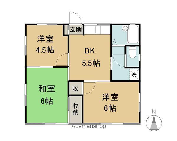 栗田150-7(3DK/1階)の間取り写真