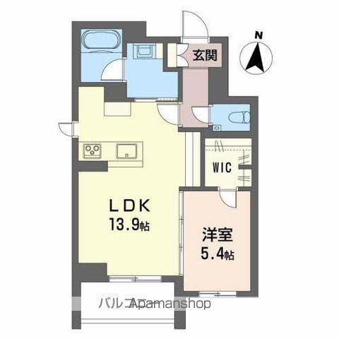 アリスティオ木町(1LDK/4階)の間取り写真