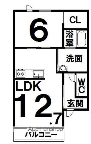 PIATTOⅢ(1LDK/1階)の間取り写真