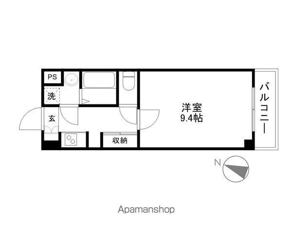 エンゼルプラザ瀬田駅前(1K/9階)の間取り写真