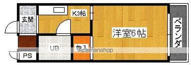 コーポアビコ(1K/2階)の間取り写真