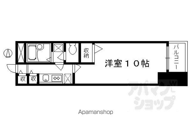 河原町御池TAKEUCHIビル(1K/6階)の間取り写真