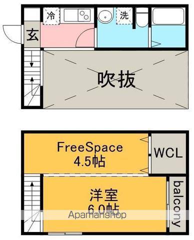 GRANDOLE志賀本通Ⅰ(1K/2階)の間取り写真