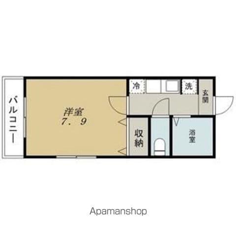 川名ミルキーウェイ(1K/1階)の間取り写真