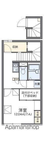 レオパレスハピネス2(1K/2階)の間取り写真