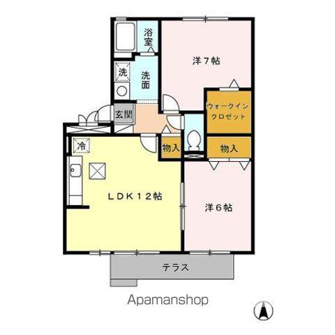オークビレッジ(2LDK/3階)の間取り写真