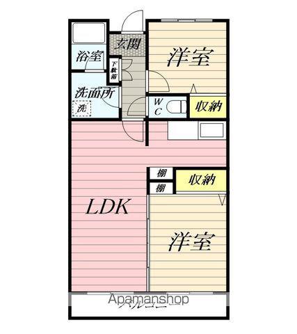 フローラ33(2LDK/2階)の間取り写真