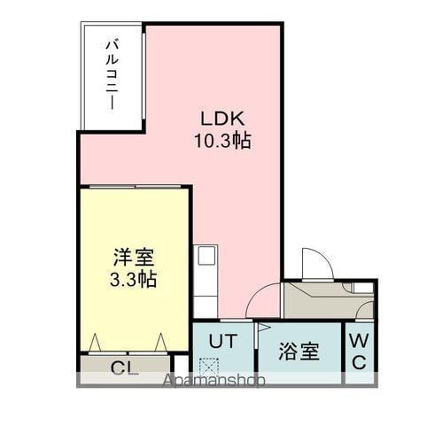 JACK SAKAE Ⅰ(1LDK/2階)の間取り写真
