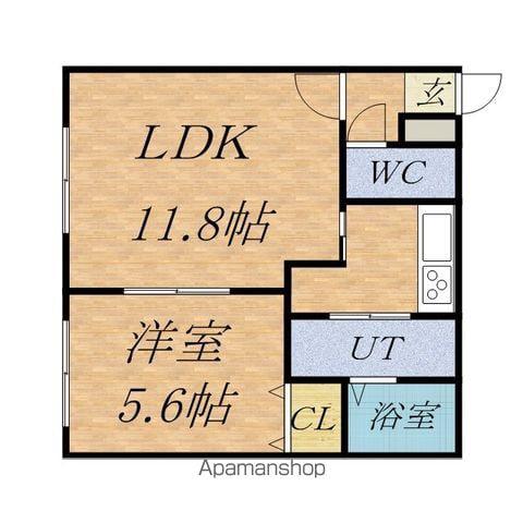 FINE BOX(1LDK/4階)の間取り写真