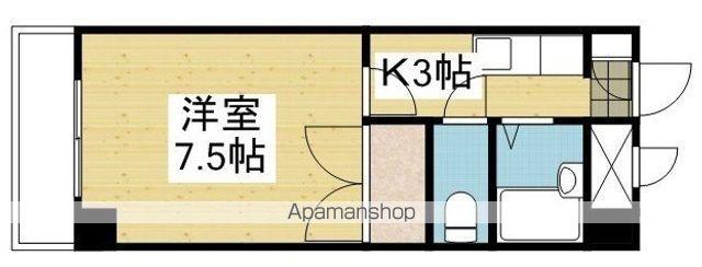 ブラウンハイム3(1K/1階)の間取り写真