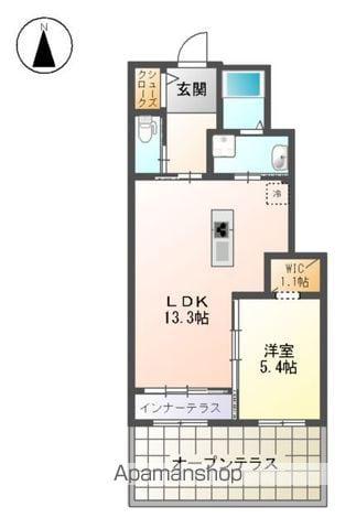 グレーシア(1LDK/1階)の間取り写真