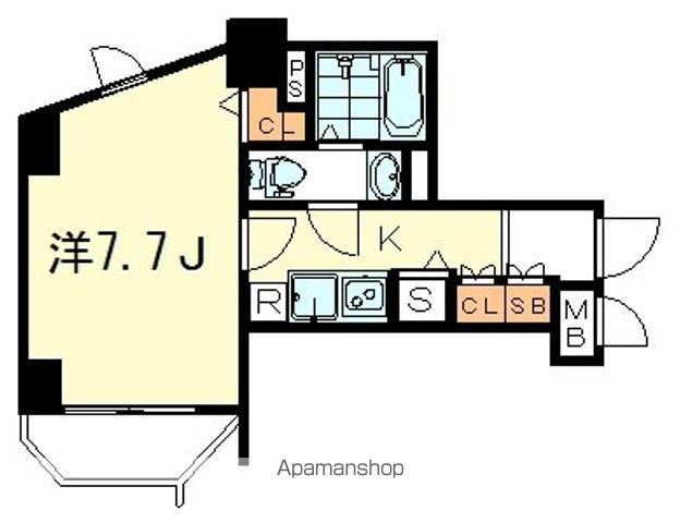 グランド・ガーラ西新宿ウエスト(1K/5階)の間取り写真