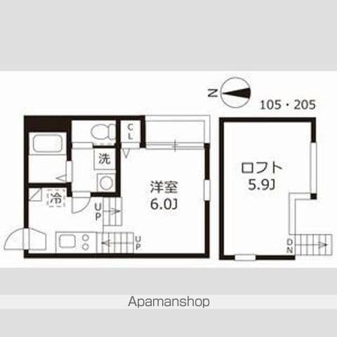 ハーモニーテラス志賀町Ⅳ(1K/1階)の間取り写真