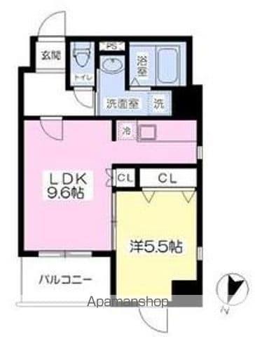 J-PLACE東町(1LDK/2階)の間取り写真