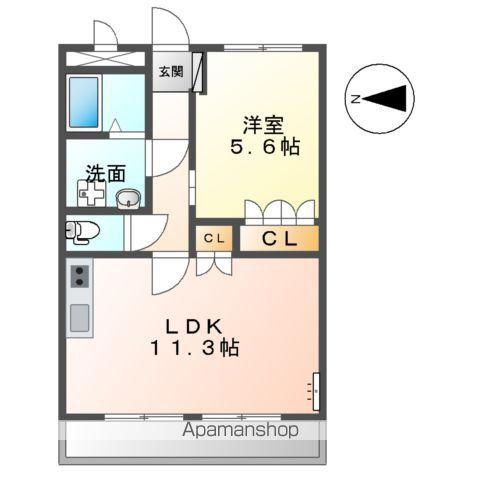 メゾンドコンフォースⅠ(1LDK/1階)の間取り写真