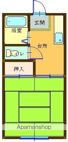 コーポラス本多(1K/2階)の間取り写真