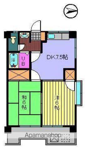 メゾン大塚(2DK/4階)の間取り写真