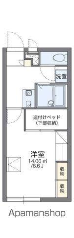 レオパレス中野町Ⅱ(1K/1階)の間取り写真