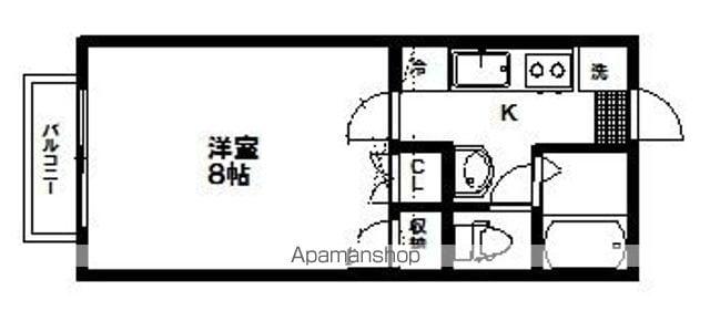 サンモール(1K/1階)の間取り写真