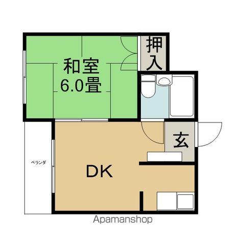 ゴールデンハイツふきあげ(1DK/7階)の間取り写真