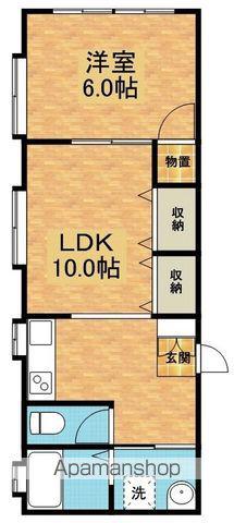 エクセル東明(1LDK/2階)の間取り写真