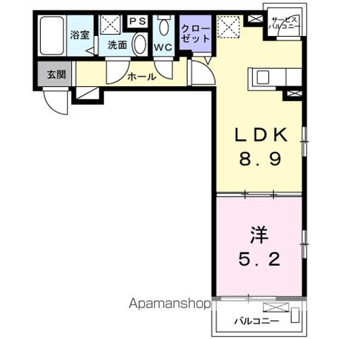 ル・リアン柏の葉Ⅱ(1LDK/3階)の間取り写真