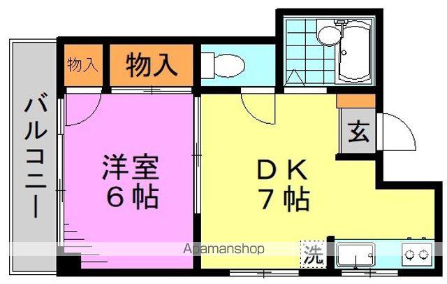 ルミエールマンション(1DK/4階)の間取り写真