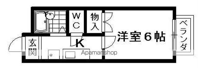 アーバニア西草津(1K/2階)の間取り写真
