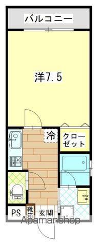 コンフォール上荒田(1K/4階)の間取り写真