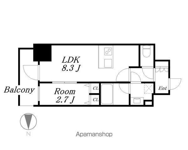 ルネフラッツ庄内通駅前(1LDK/5階)の間取り写真