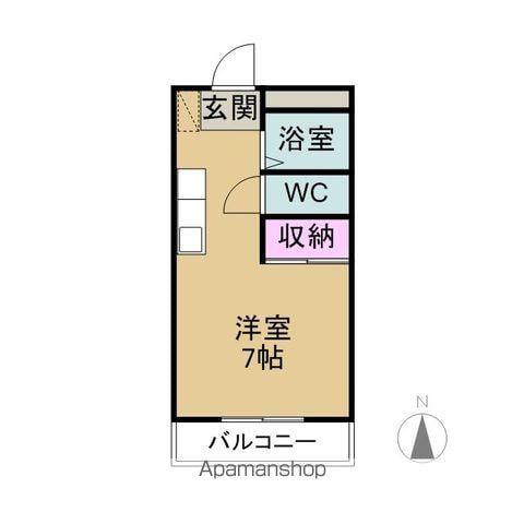 コーポ鹿鳴館(1K/3階)の間取り写真