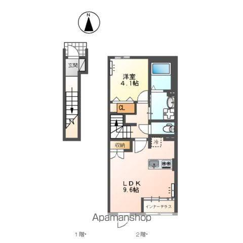 太田市本町 Ⅲ期工事(1LDK/2階)の間取り写真