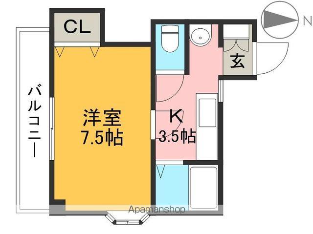 ハイツボンエルフ(1K/2階)の間取り写真