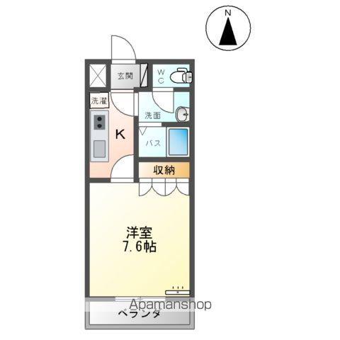 ラ・ジュルネ(1K/1階)の間取り写真