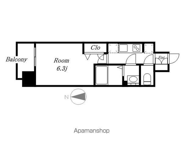 メイクス矢場町(1K/3階)の間取り写真