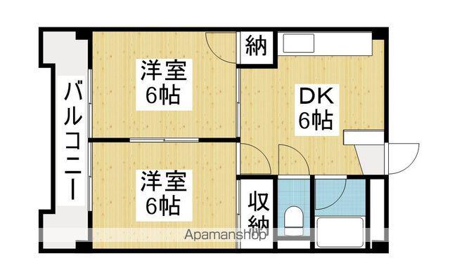 岡崎第7ビル(2DK/2階)の間取り写真