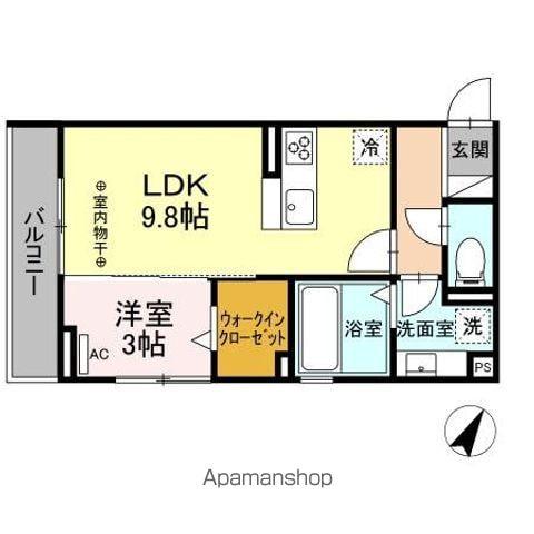 PFLAUMEN(1LDK/3階)の間取り写真