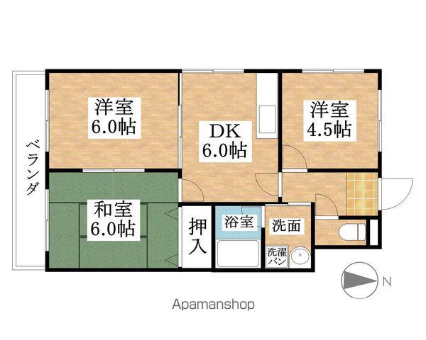 サンライト藤宮(3DK/3階)の間取り写真