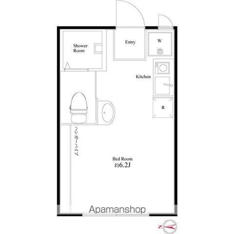 カルム大岡山(ワンルーム/1階)の間取り写真