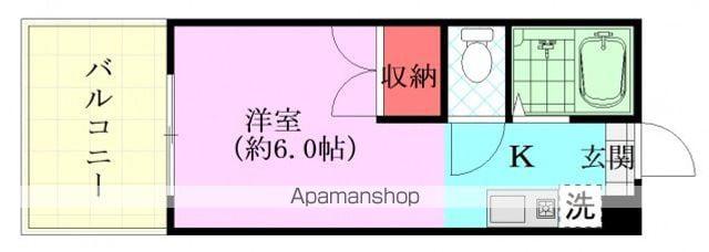 アルティメイトBUILDING舟入中町(ワンルーム/1階)の間取り写真