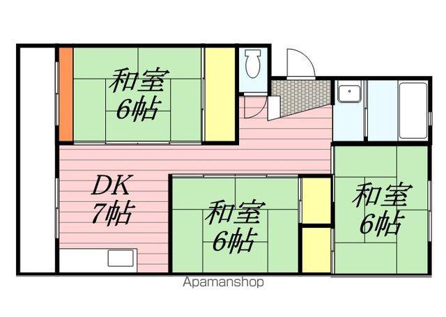 美萩ビル(3DK/4階)の間取り写真
