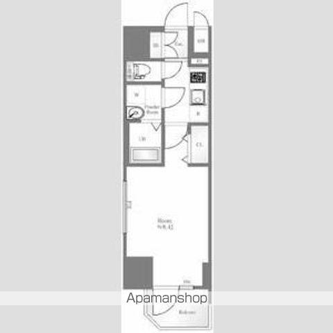 MELDIA CREST TAPP NAMBA ウエスト(1K/3階)の間取り写真