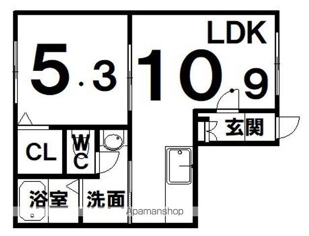ドメーヌ・モン(1LDK/1階)の間取り写真