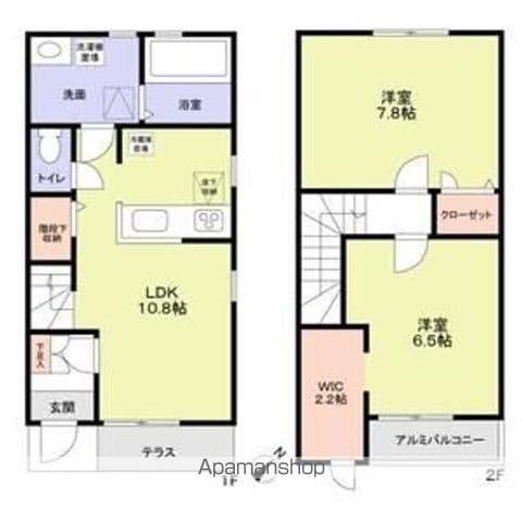 PARADISUS LUDENS(2LDK/1階)の間取り写真