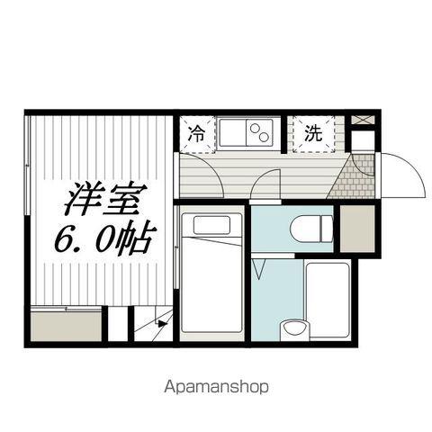 レオパレスZAⅠON(1K/1階)の間取り写真